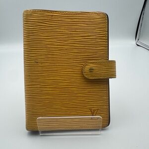 LOUIS VUITTON Epi Agenda PM Planner Passport Cover Cards Yellow